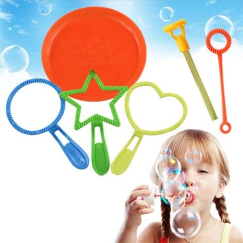 6Pcs/set Blowing Bubble Soap Tools Toy Bubble Sticks Set Bubble Blower Machine Outdoor Bubble Toys for Kids Children Day Gifts