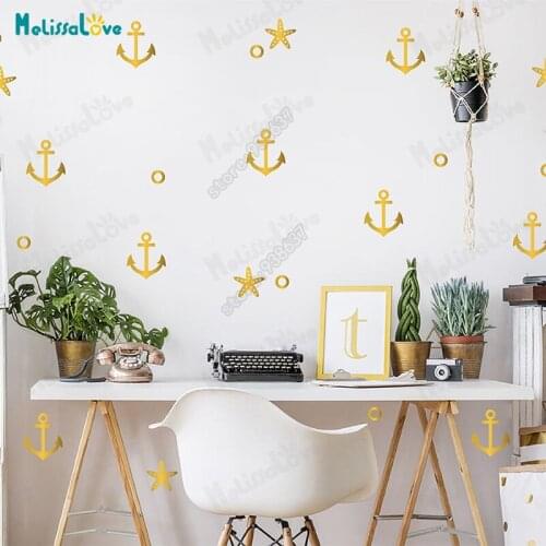 Anchers Starfish Bubble Decals Nursery Decor Vinyl Removable DIY Wall Stickers Bedroom Self Adhesive Art Mural Sticker JW573