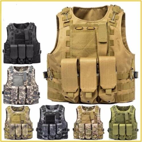 Airsoft Military Tactical Vest Molle Combat Assault Plate Carrier Tactical Vest 10 Colors CS Outdoor Clothing Hunting Vest