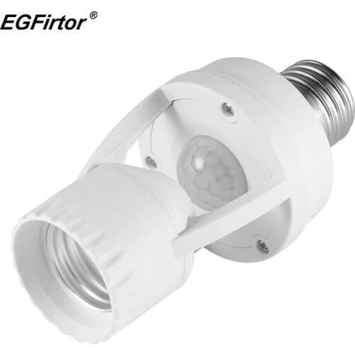 Automatic Infrared On/Off Motion Sensor Holder PIR Detector Light Bulb Lamp Switch Home Appliance Control Module E27
