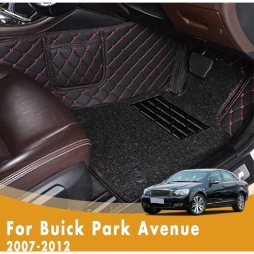 RHD Car Floor Mats For Buick Park Avenue 2012 2011 2010 2009 2008 2007 Luxury Double Layer Wire Loop Custom Styling Carpet Cover