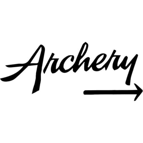 Car Stickers Fashion Archery Sports PVC Car Decoration Accessories Stickers Creative Waterproof Sunscreen Black/white,16cm*7cm