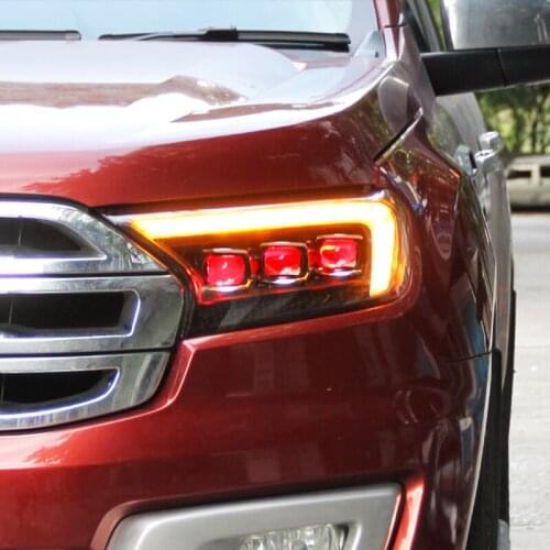 Car Goods For Ford Ranger Everest T6 FL T7 T8 Raptor 3 Projector Headlight Head lamp LED Headlight LED Dual Projector