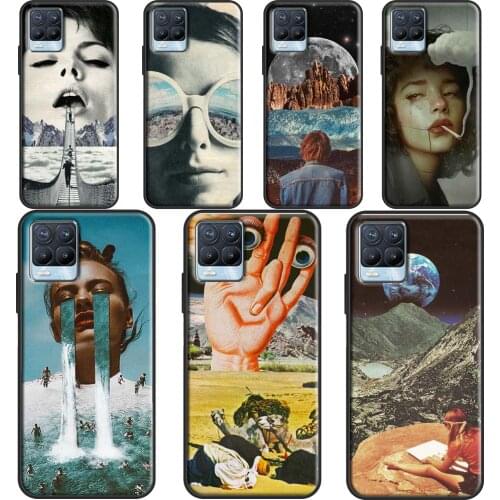 Vintage collage surreal Art Aesthetics Phone Cover For OPPO Realme Q3 6 7 8 Pro C3 C11 C21 GT Neo OnePlus 9 Pro 8 Pro 8T 9R Case
