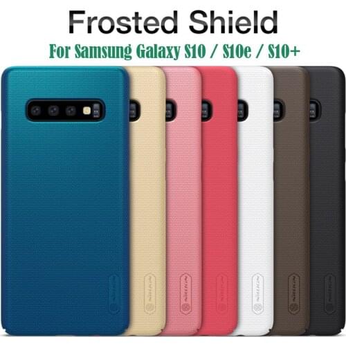 For Samsung Galaxy S10 S10e S10 Plus Case Nillkin Case Super Frosted Shield Hard PC Cover For Samsung S10 Gift Phone Holder