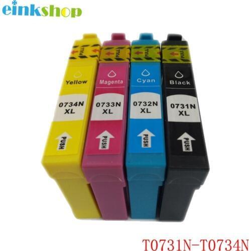 Einkshop T0731 - T0734 Ink Cartridge For Epson T0731 CX7300 CX8300 TX210 C79 CX3900 CX3905 CX4900 CX4905 CX5500 CX5600 CX5900