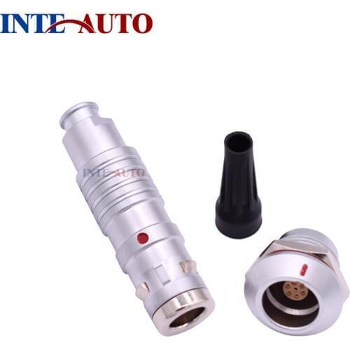 IP68 7 pins waterproof connector,metal push pull plug receptacle,M14 size solder contacts,TGG.0K.307 ZGG.0K.307