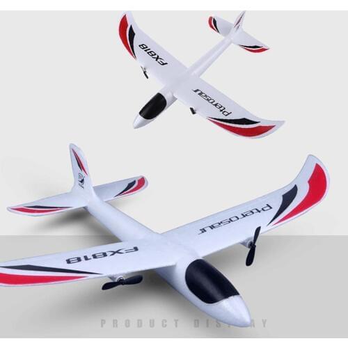 FX-818 2.4G EPP Remote Control RC Airplane Glider Toy with LED Light Kids Gift Foam Electric Outdoor Fixed Wing Aircraft