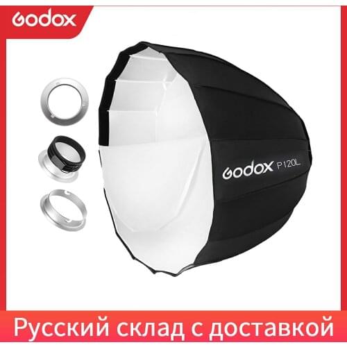 Godox P120L 120CM Portable Deep Parabolic Softbox Bowens Mount Studio Flash Speedlite Reflector Photo Studio Softbox