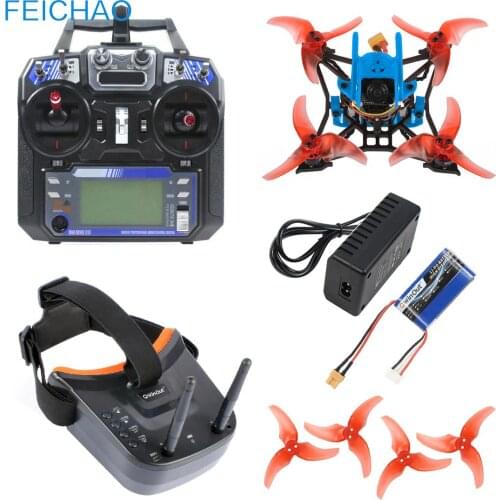 T100 Mini Drone FPV Racing Toothpick Quadcopter RTF 100mm Kit 2.4G 6ch Crazybee F4 PRO V3 Flight Controller 1200TVL FPV Goggles