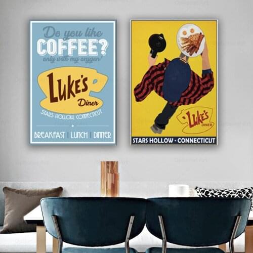 Gilmore Girls Classic Movie Poster Prints Home Decoration Lukes Diner Wall Art Picture Canvas Painting Kitchen Wall Decor