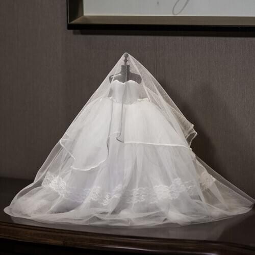 Creative Wedding Model 100% Real Wedding DressSmall Wedding Model Valentines Day Gift For Girlfriend Mini Wedding Dress Hot