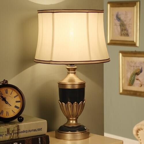 Buy 2 Get 20% Off American Retro Bedroom Bedside Lamp Living Room Study Household European Decoration Table Lamp