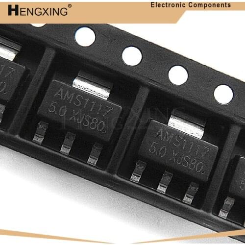 50piece AMS1117-5.0 LM1117 SOT-223 5V Linear Regulator In Stock