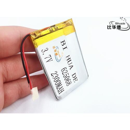 Li-po Polymer battery 2300 mah 3.7V 625068 smart home MP3 speakers Li-ion battery for dvr,GPS,mp3,mp4,cell phone,speak