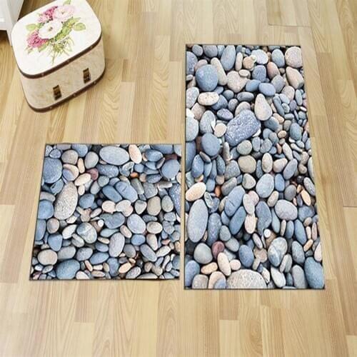 Soft Bath Mat,Stone 2 Pattern Matte, Washable,Silky Textured Absorbent Mat anti-Slip Floor Luxury Matt, Made In Turkey