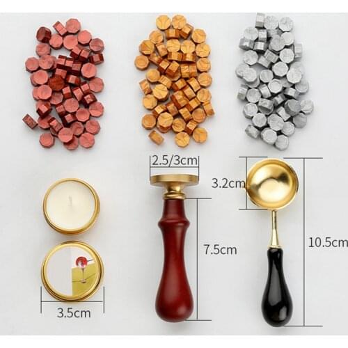 Sealing Wax Stamp Set Wedding Invitation Card Envelope Sealing wax Thank You Letter Wax Dipping Pot Decoration Crafts Making Too