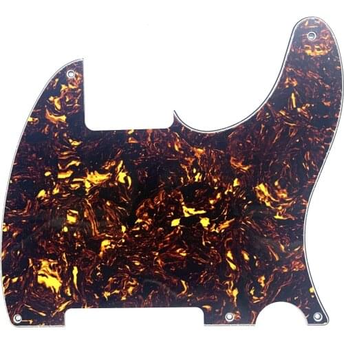 5 Holes Tele Telecaster Pickguard Scratch Plates for Esquire Dark Brown Tortoise