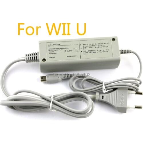 3pcs For Nintend Wii U Home Wall Power Supply Joystick US/EU Plug 100-240V AC Charger Adapter Gamepad Controller