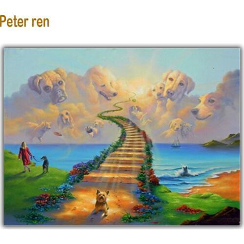 Peter ren Diy Crafts Diamond painting Cross stitch kit Full Embroidery dog Fantasia 5d square mosaic Icon paintings Sea corridor