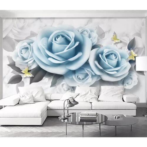 Custom photo wallpaper for walls 3 d murals wallpaper Modern fresh flower rose living room 3D TV sofa background wall papers