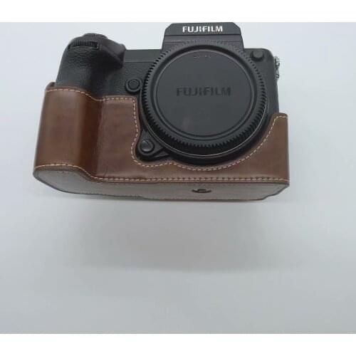 Portable Leather Half-shell Protective Sleeve For Fuji GFX50S Camera Bag Fuji GFX50S Protective Sleeve