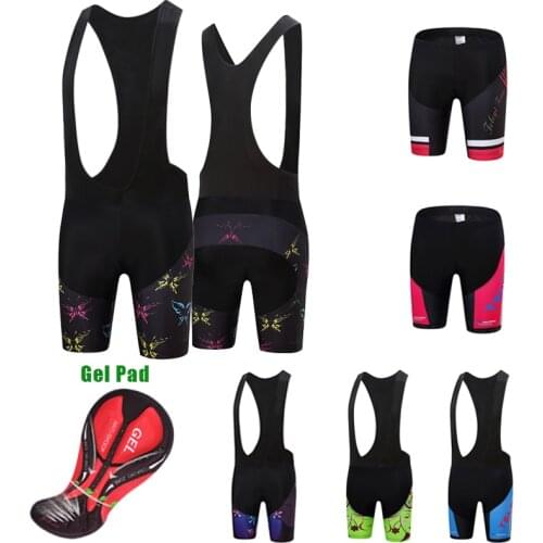 Summer Lycra Cycling Shorts Women 2021 Gel Pad Bicycle BIB Pants Female Tights Sport Racing Road Bike Underwear Cycle Bretele