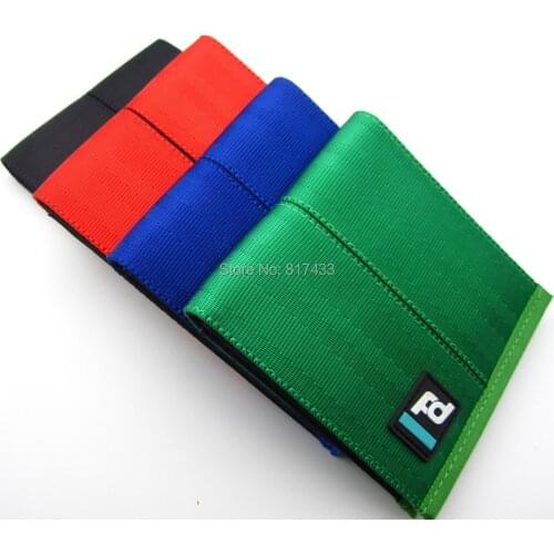 TK FD JDM Seatbelt Webbing Fabric Cash Money purse Clip Racing Harness Wallet Key Case