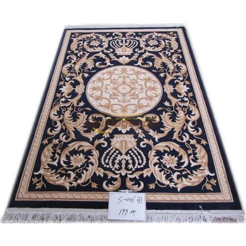 Thick And Plush Handknotted Savonnerie Neo Classic Design Rug Wool Rug Carpet Modernism Mandala Area Runner Home Decore