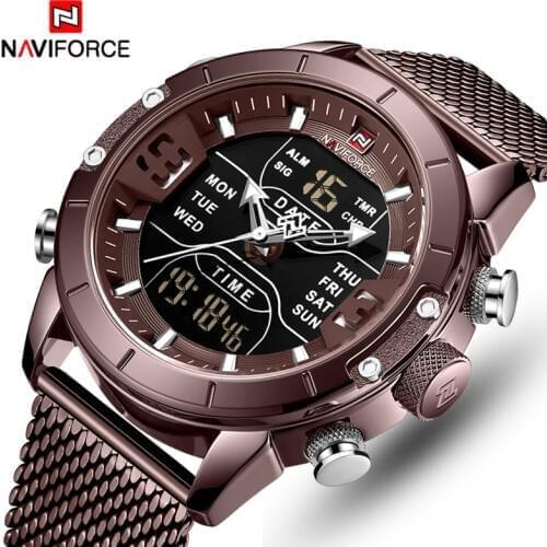 Top Luxury Brand NAVIFORCE Men Military Waterproof Sport Watches Mens Quartz Wrist Watch Analog Digital Clock relogio masculino