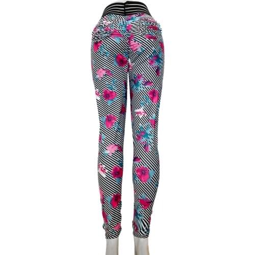 GYMQUASAR Flower Pattern Women Seamless Yoga Pants Push Up Leggings Fitness Gym Sport Running Yoga High Waist Workout Leggings