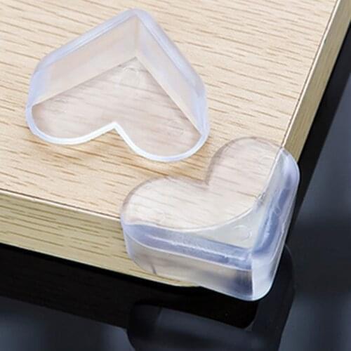 1@#1 Pcs Loving Heart Child Baby Safety Silicone Protector Table Corner Edge Protection Cover Children Anticollision Edge & Guar