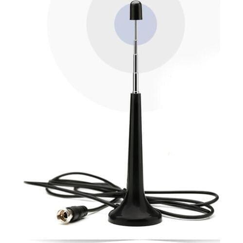 1PC 470-868Mhz radio TV FM DTMB antenna telescopic aerial 15dbi high gain sucker base 3m cable with F male connector NEW