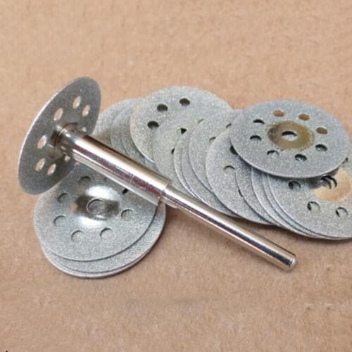10PCS 22mm Dremel Accessories Diamond Grinding Wheel Mini Circular Saw Cutting Disc Electric Rotary Tool Diamond Disc For Stone