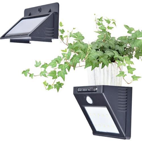 10pcs/lot 10 LED PIR Motion Sensor Solar LED Wall Light Waterproof Garden Landscape Lawn Countyard Lamp Outdoor Porch Light