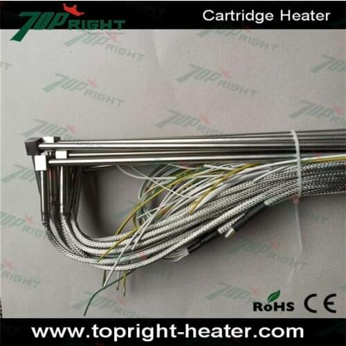 240V 1000W 5-Wire Industry Mold Cartridge Heater Heating Element 6.5mm x 1000mm 10pcs