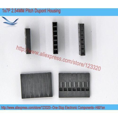 1000pcs/lot 7P Dupont Housing Dupont Shell Plug Connector For Jumper Wire Cable Pitch 2.54mm