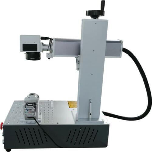 20W raycus 150*150mm diy logo jewelry marking machine Fiber laser marking machine desktop metal engraving machine with rotary