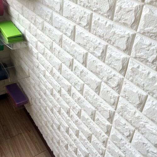 3D Wall Sticker Imitation Brick Home Decor Bedroom Waterproof Self-Adhesive Wallpaper For Living Kids Room TV Backdrop 35*38cm
