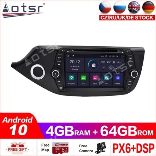 Android10.0 4G+64GB Car GPS Multimedia DVD Player for KIA CEED 2013 -2017 car GPS Navigation radio headunit Audio build in dsp