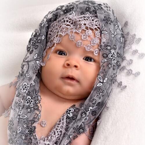 Floral Baby Photography Props Newborn Photography Tassel Wraps Infant Scarf Swaddling Photo Props Accessories Photo shoot Studio