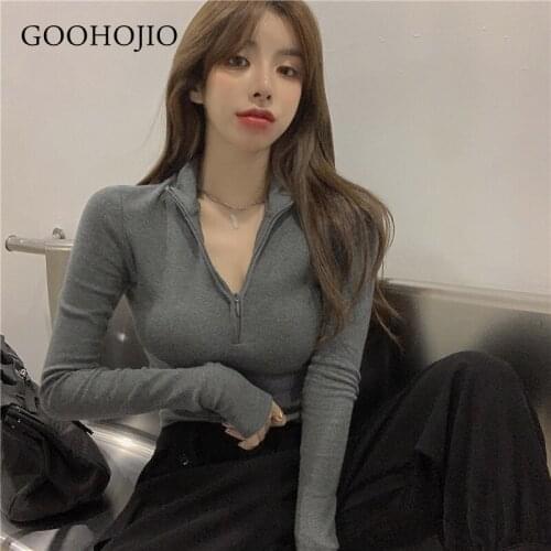 GOOHOJIO Women's Knitted T-shirts