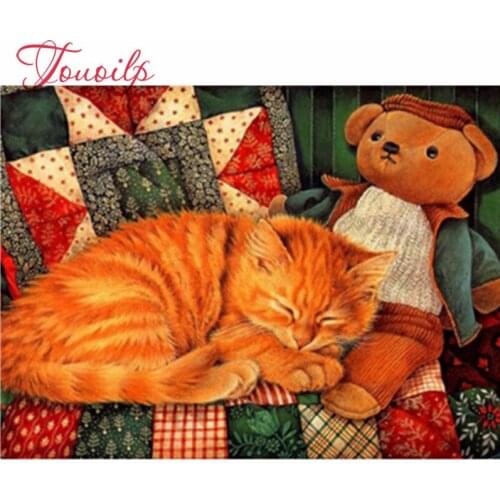 Peinture au diamant en perles | Animal, mosaïque de diamant, dessin animé, point de croix, Kit de perceuse complète, broderie au