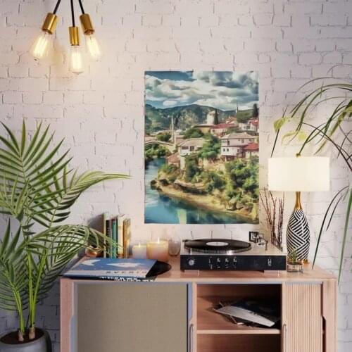 Canvas Pictures Home Decoration Mostar Paintings Old Bridge City Nature Posters HD Prints Wall Art Modular Living Room Framed