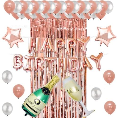 Adult baby party balloon package wine cup wine bottle balloon layout combination