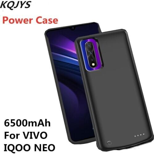 KQJYS 6500mAh for VIVO IQOO NEO Battery Charger Cases External Power Bank Charging Cover Case for VIVO IQOO NEO Battery Case
