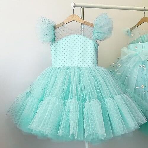 Fancy Baby Girl Dress Party Princess Dress Tutu Fluffy Ball Gowns Flower Wedding Kids Dresses For Girls Children Formal Frocks