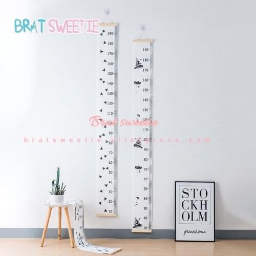 Nordic Style Baby Child Kids Height Ruler Kids Growth Size Chart Height Measure Ruler for Kids Room Home Decoration Art Ornament
