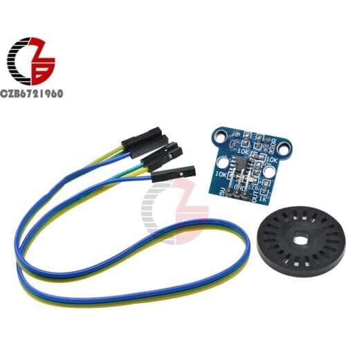 5V HC-020K Dual Motor Speed Measuring Sensor Module with Photoelectric Encoder IR Transmitter Receiver for Robot Rotate Detect