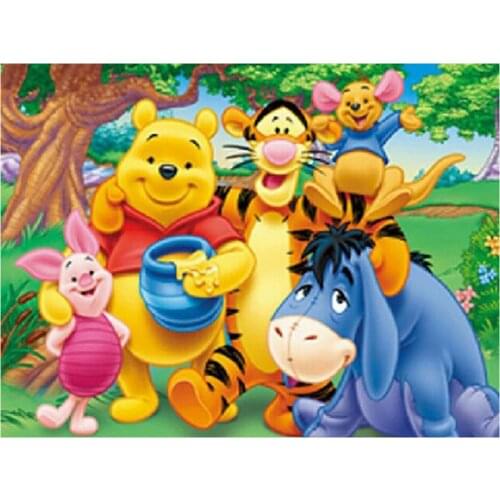 Disney 5D Square/round Diamond Painting Mosaic Winnie The Pooh Decoration Diamond Embroidery Cross Stitch Kits Home Decor